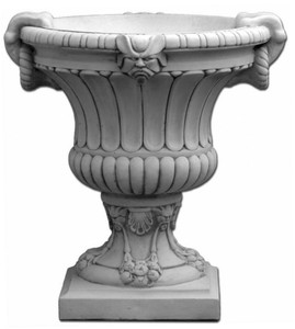 Casa Padrino vaso di fiori decorativo da giardino barocco grigio 84 x 80 x A. 90 cm - Vaso per piante in stile barocco - Decorazione da giardino barocco - Accessori decorazione barocco Casa Padrino vaso di fiori decorativo da giardino barocco grigio 84 x 80 x A. 90 cm - Vaso per piante in stile barocco - Decorazione da giardino barocco - Accessori decorazione barocco