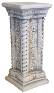 Casa Padrino pilastro decorativa da giardino barocco grigio 24 x 24 x A. 57 cm - Pilastro in pietra in stile antico - Magnifica pilastro da giardino - Accessori decorazione di giardini barocchi Casa Padrino pilastro decorativa da giardino barocco grigio 24 x 24 x A. 57 cm - Pilastro in pietra in stile antico - Magnifica pilastro da giardino - Accessori decorazione di giardini barocchi