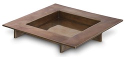 Casa Padrino plateau de service de luxe laiton vintage 20 x 20 x H. 2 cm - Plateau carré en laiton - Accessoires Gastronomie & Restauration - Accessoires de Luxe