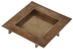 Casa Padrino plateau de service de luxe laiton vintage 20 x 20 x H. 2 cm - Plateau carré en laiton - Accessoires Gastronomie & Restauration - Accessoires de Luxe