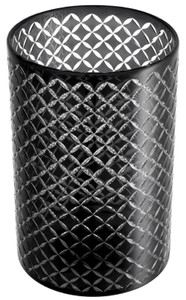 Casa Padrino Luxus Glas Kerzenleuchter Schwarz Ø 21 x H. 31 cm - Hotel Accessoires - Restaurant Accessoires - Gastronomie Accessoires - Luxus Qualität