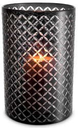 Casa Padrino candelabro de vidrio de lujo negro Ø 21 x A. 31 cm - Accesorios para hoteles - Accesorios para restaurantes - Accesorios para gastronomía - Calidad de lujo
