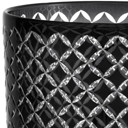 Casa Padrino candelabro de vidrio de lujo negro Ø 21 x A. 31 cm - Accesorios para hoteles - Accesorios para restaurantes - Accesorios para gastronomía - Calidad de lujo