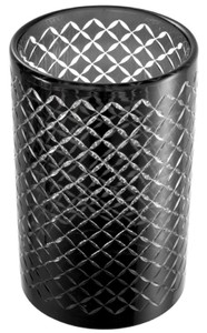 Casa Padrino Luxus Glas Kerzenleuchter Schwarz Ø 18 x H. 28 cm - Hotel Accessoires - Restaurant Accessoires - Gastronomie Accessoires - Luxus Qualität