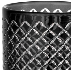 Casa Padrino Luxus Glas Kerzenleuchter Schwarz Ø 18 x H. 28 cm - Hotel Accessoires - Restaurant Accessoires - Gastronomie Accessoires - Luxus Qualität