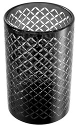 Runder Glas Luxus Kerzenleuchter Schwarz Round Glass Luxury Candle Holder Black