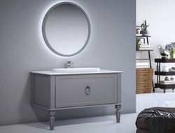 Luxus Barock Badezimmer Set Barock Waschtisch mit LED Spiegel Barock Badezimmer Möbel Luxury Baroque Bathroom Set Baroque Vanity with LED Mirror Baroque Bathroom Furniture
