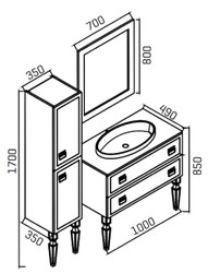 Casa Padrino conjunto de baño barroco de lujo verde / negro / oro - 1 Mesa de Lavabo Barroco con Lavabo Ovalado y 1 Espejo de Pared LED Barroco y 1 Estantería Barroco - Mueble de baño barroco