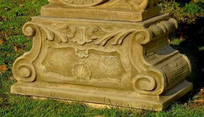 Casa Padrino piedistallo barocco 80 x 36 x A. 40 cm - Magnifico piedistallo da giardino in stile barocco - Piedistallo in pietra decorativa - Accessori decorativi da giardino barocchi