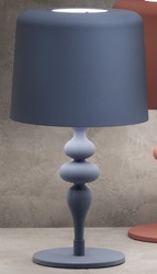 Casa Padrino luxury Art Deco table lamp blue Ø 50 x H. 180 cm - Round Art Deco desk lamp with aluminum lampshade - Luxury table lamps - Luxury quality - Made in Italy
