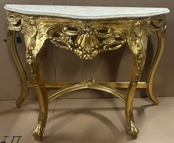 Casa Padrino consolle barocco oro / crema - Consolle in legno massello fatta a mano con piano in marmo - Consolle in stile antico - Mobili in stile antico - Mobili in stile barocco