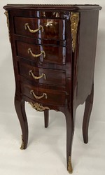 Casa Padrino cassettone barocco con 4 cassetti marrone scuro / ottone - Cassettone in legno massello fatta a mano in stile barocco - Mobili barocchi fatti a mano - Nobile e Magnifico