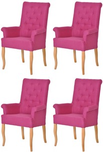 Casa Padrino conjunto de 4 sillas de comedor Chesterfield Neo Barrocos rosa / natural - Sillas de cocina con reposabrazos - Muebles de Comedor - Muebles Chesterfield - Muebles Neo Barrocos Casa Padrino conjunto de 4 sillas de comedor Chesterfield Neo Barrocos rosa / natural - Sillas de cocina con reposabrazos - Muebles de Comedor - Muebles Chesterfield - Muebles Neo Barrocos