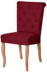 Casa Padrino conjunto de 6 sillas de comedor Chesterfield Neo Barrocos rojo burdeos / natural - Conjunto de sillas de cocina - Muebles de Comedor Chesterfield - Muebles de Comedor Neo Barrocos