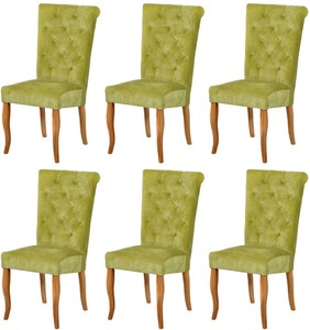 Casa Padrino set di 6 sedie da pranzo Chesterfield Neo Barocco verde chiaro / naturale - Set di sedie da cucina - Mobili per sala da pranzo Chesterfield - Mobili per sala da pranzo Neo Barocco Casa Padrino set di 6 sedie da pranzo Chesterfield Neo Barocco verde chiaro / naturale - Set di sedie da cucina - Mobili per sala da pranzo Chesterfield - Mobili per sala da pranzo Neo Barocco