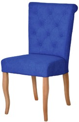 Chesterfield Neo Barock Esszimmerstuhl Blau Naturfarben Chesterfield Neo Baroque Dining Chair Blue Natural
