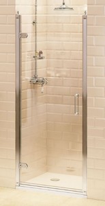 Casa Padrino Luxury Bathroom Shower Door Silver - Various Sizes - Shower Cubicle Glass Hinged Door - Bathroom Accessories - Luxury Shower Doors - Luxury Quality