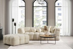 Casa Padrino divano di lusso crema 235 x 75 x A. 100 cm - Divano da soggiorno - Divano hotel - Mobili da soggiorno - Mobili hotel - Mobili di lusso - Arredi di lusso - Arredi da soggiorno
