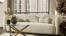 Casa Padrino luxury sofa ivory 240 x 90 x H. 75 cm - Living room sofa - Hotel sofa - Living room furniture - Hotel furniture - Luxury furniture - Luxury furnishings