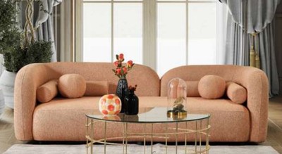 Casa Padrino canapé de luxe orange 240 x 90 x H. 75 cm - Canapé de salon - Canapé d'hôtel - Meuble de salon - Meuble d'hôtel - Meuble de luxe - Ameublement de luxe - Ameublement de salon