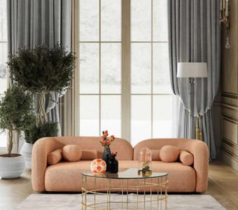 Casa Padrino Luxus Sofa Orange 240 x 90 x H. 75 cm - Wohnzimmer Sofa - Hotel Sofa - Wohnzimmer Möbel - Hotel Möbel - Luxus Möbel - Luxus Einrichtung - Wohnzimmer Einrichtung