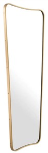 Casa Padrino Luxus Wandspiegel Messing 67,5 x 3,5 x H. 159 cm - Rechteckiger Spiegel - Wohnzimmer Spiegel - Schlafzimmer Spiegel - Garderoben Spiegel - Luxus Möbel - Luxus Interior