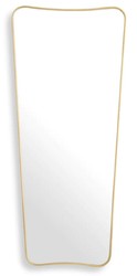 Casa Padrino espejo de pared de lujo latón 67,5 x 3,5 x A. 159 cm - Espejo rectangular - Espejo de salón - Espejo de dormitorio - Espejo de armario - Muebles de lujo
