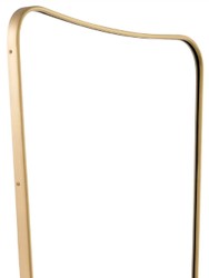 Casa Padrino espejo de pared de lujo latón 67,5 x 3,5 x A. 159 cm - Espejo rectangular - Espejo de salón - Espejo de dormitorio - Espejo de armario - Muebles de lujo