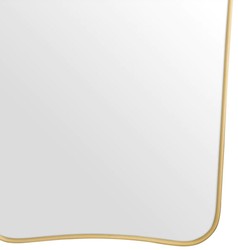 Casa Padrino espejo de pared de lujo latón 67,5 x 3,5 x A. 159 cm - Espejo rectangular - Espejo de salón - Espejo de dormitorio - Espejo de armario - Muebles de lujo
