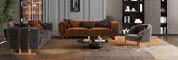 Casa Padrino fauteuil de luxe marron / cuivre 80 x 80 x H. 90 cm - Fauteuil de salon - Fauteuil d'hôtel - Meuble de salon - Meuble d'hôtel - Meuble de luxe - Ameublement de luxe