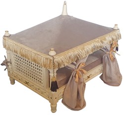 Casa Padrino baroque dog bed gray / cream / gold - Handmade antique style dog bed - Magnificent dog furniture in baroque style - Antique style pet furniture - Baroque pet furniture