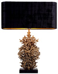 Casa Padrino lampe de table de luxe laiton vintage / noir 50 x 22 x H. 68,5 cm - Lampe de bureau avec abat-jour et socle en granit - Lampe de table de luxe - Lampes de bureau de luxe
