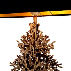 Casa Padrino lampe de table de luxe laiton vintage / noir 50 x 22 x H. 68,5 cm - Lampe de bureau avec abat-jour et socle en granit - Lampe de table de luxe - Lampes de bureau de luxe