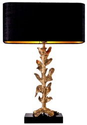 Casa Padrino lampada da tavolo di lusso ottone vintage / nero 50 x 22 x A. 79 cm - Lampada da scrivania con paralume e base in granito - Lampade da tavolo - Lampade da scrivania
