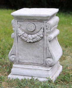 Casa Padrino pilastro decorativa da giardino barocco grigio A. 41 cm - Pilastro in pietra in stile antico - Magnifica pilastro da giardino - Decorazione di giardini barocchi