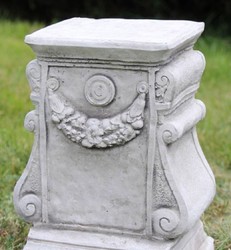 Barock Garten Terrassen Deko Stein Säule Grau Baroque Garden Terrace Deco Stone Pillar Gray