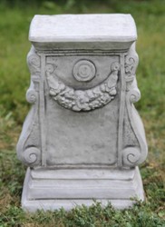 Barock Garten Terrassen Deko Stein Säule Grau Baroque Garden Terrace Deco Stone Pillar Gray