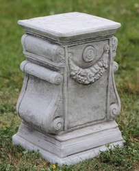 Barock Garten Terrassen Deko Stein Säule Grau Baroque Garden Terrace Deco Stone Pillar Gray