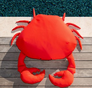 Schwimmender Outdoor Garten Terrassen Pool Sitzsack Krabbe Rot Floating Outdoor Garden Patio Pool Beanbag Crap Red
