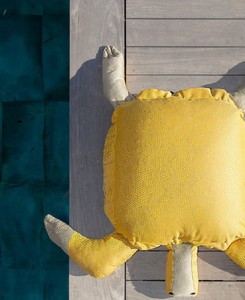 Schwimmender Outdoor Garten Terrassen Pool Sitzsack Schildkröte Gelb Grau Floating Outdoor Garden Patio Pool Beanbag Turtle Yellow Gray