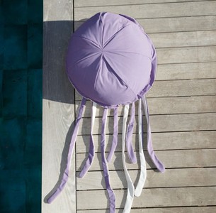 Schwimmender Outdoor Garten Terrassen Pool Sitzsack Qualle Lila Weiß Floating Outdoor Garden Patio Pool Beanbag Jellyfish Purple White