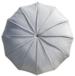 Casa Padrino pouf de luxe oursin gris Ø 90 x H. 45 cm - Pouf flottant - Coussin d'assise fait main - Décoration jardin - Décoration terrasse - Décoration piscine - Accessoires de luxe