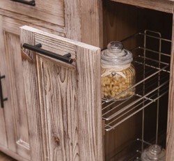 Casa Padrino cocina integral estilo campestre natural 387 x 65 x A. 90 cm - Cocina de madera maciza - Muebles de comedor estilo campestre - Cocinas integrales de estilo campestre madera maciza