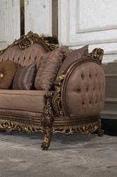 Casa Padrino luxury baroque living room sofa gray / brown / gold - Handmade baroque style sofa with decorative pillows - Luxury living room furniture in baroque style - Baroque furniture