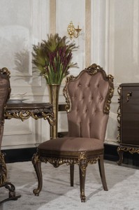 Casa Padrino Luxus Barock Esszimmer Stuhl 8er Set Grau / Braun / Gold - Prunkvolle Barockstil Küchen Stühle - Luxus Esszimmer Möbel im Barockstil - Barock Esszimmer Möbel - Barockstil Möbel