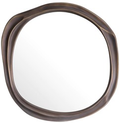 Casa Padrino miroir mural de luxe bronze 76,5 x 3,5 x H. 81 cm - Miroir de salon en aluminium - Miroir de chambre - Miroir d'armoire - Mobilier de luxe - Intérieur de luxe