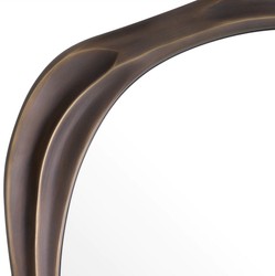 Casa Padrino miroir mural de luxe bronze 76,5 x 3,5 x H. 81 cm - Miroir de salon en aluminium - Miroir de chambre - Miroir d'armoire - Mobilier de luxe - Intérieur de luxe