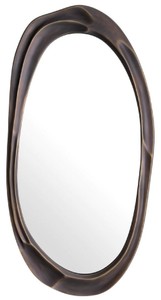 Casa Padrino Luxus Wandspiegel Bronze 54 x 4 x H. 107 cm - Aluminium Wohnzimmer Spiegel - Schlafzimmer Spiegel - Garderoben Spiegel - Luxus Möbel - Luxus Interior