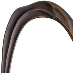 Casa Padrino espejo de pared de lujo bronce 71,5 x 4 x A. 144 cm - Espejo de salón de aluminio - Espejo de dormitorio - Espejo de armario - Muebles de lujo