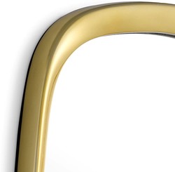 Casa Padrino specchio da parete di lusso oro 43,5 x 4 x A. 45 cm - Specchio da soggiorno in alluminio - Specchio camera da letto - Specchio guardaroba - Mobili di lusso